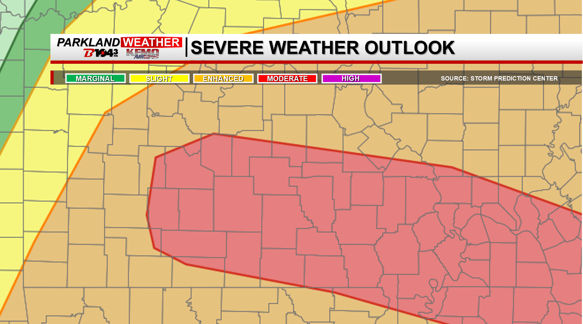 Severe Weather Likely Across the Parkland